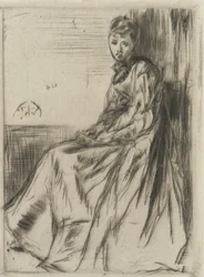 Maude, zittend, 1873